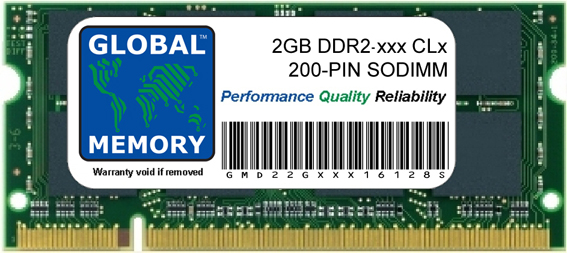 2GB DDR2 400/533/667/800MHz 200-PIN SODIMM MEMORY RAM FOR DELL LAPTOPS/NOTEBOOKS